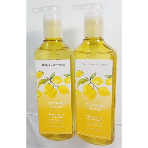 2 KITCHEN LEMON Bath & Body Works Gentle GEL Hand Soap 8 oz New - Picture 2 of 8